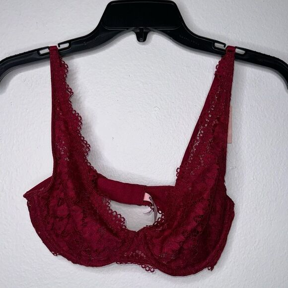 Dobreva Unlined Bra Womens Size 32D  Floral Lace Underwire Back Closure - Picture 6 of 10